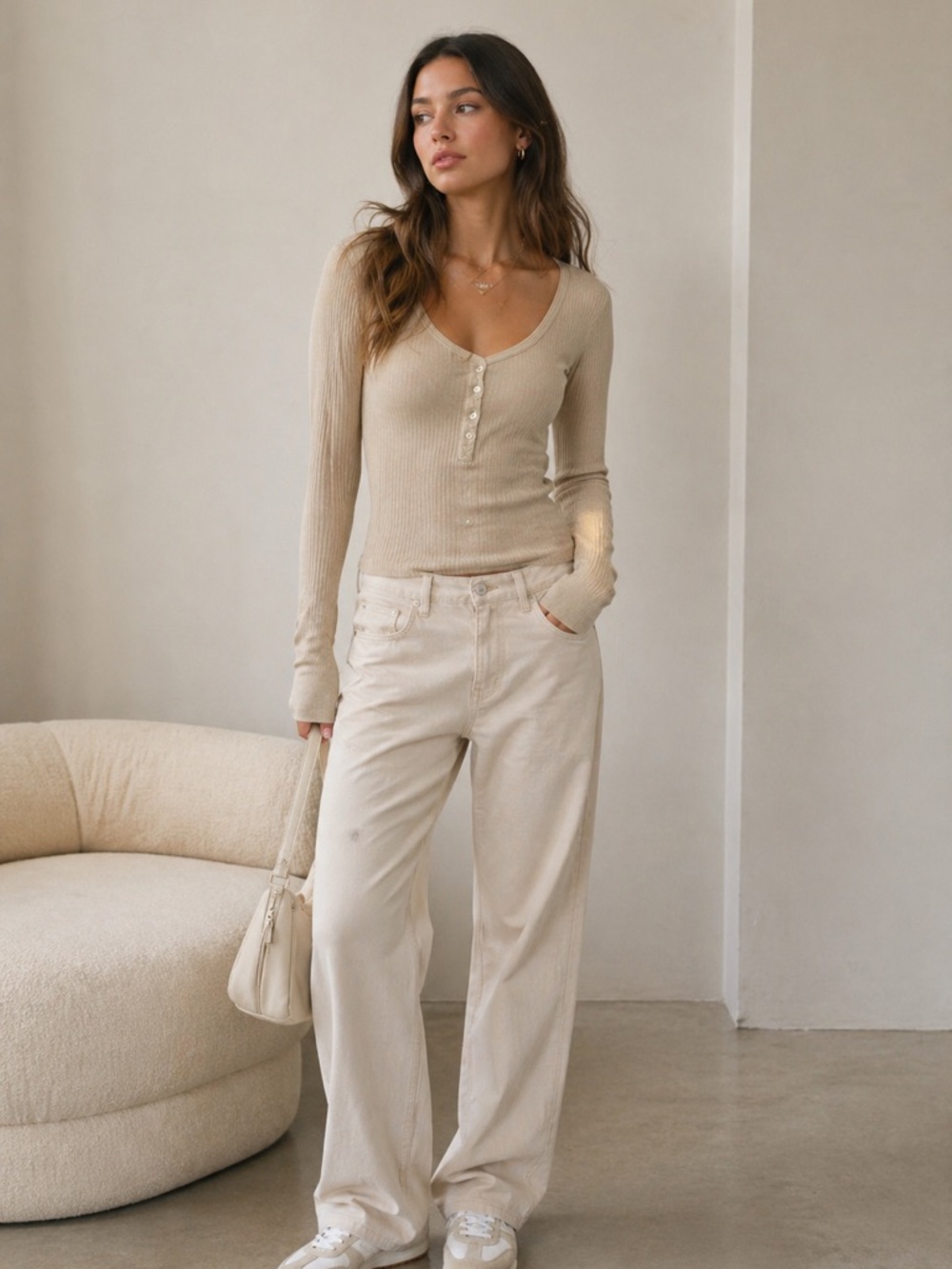 💜Firm Price💜 Aerie essential Henley layering tshirt
